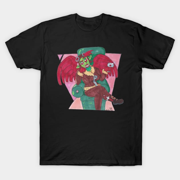 Harpy And Throne T-Shirt by The Beautiful Egg